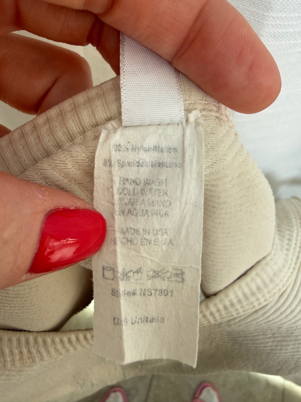 Nikibiki Cream Textured Crop Tank Ribbed Seamless Neutral Basic | Size O/S - Picture 9 of 9